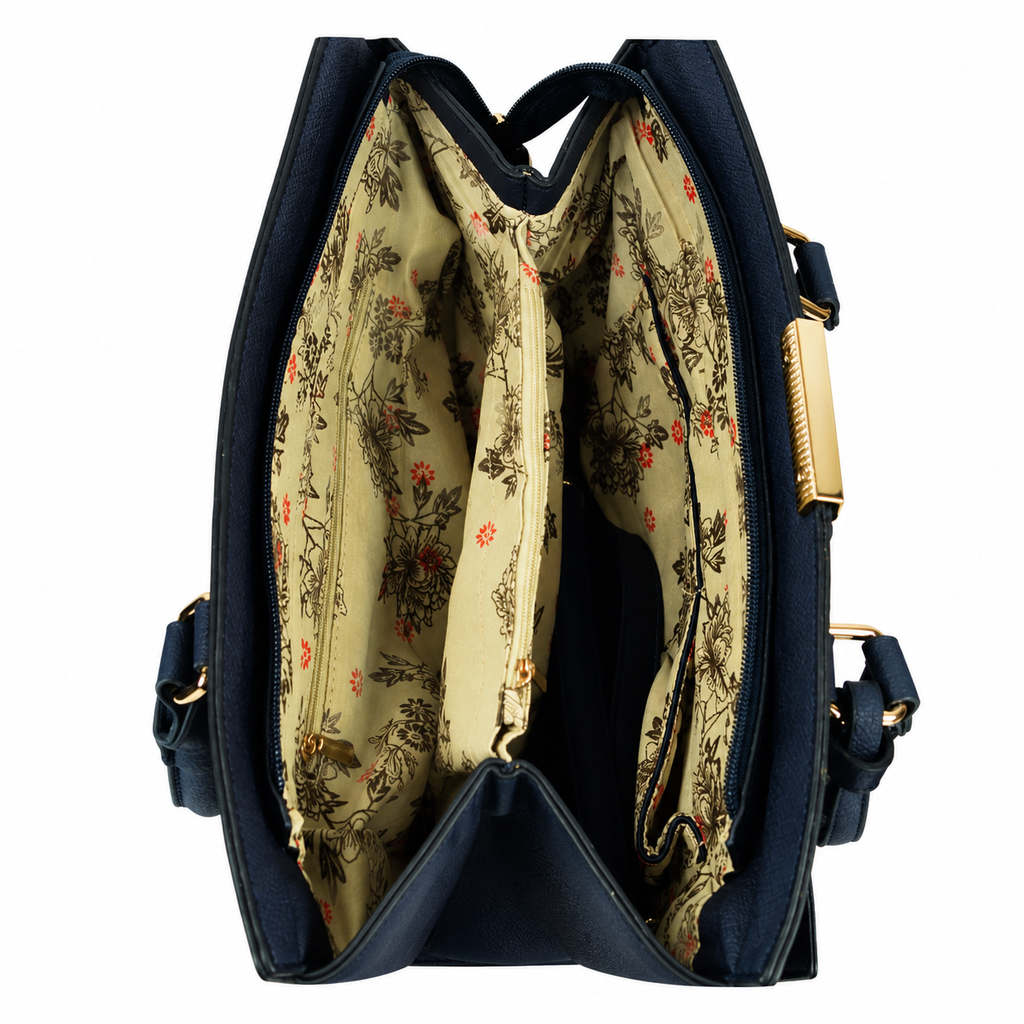 Structured Faux Leather Tote Bag