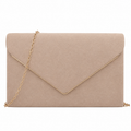 Envelope Faux Suede Clutch Bag