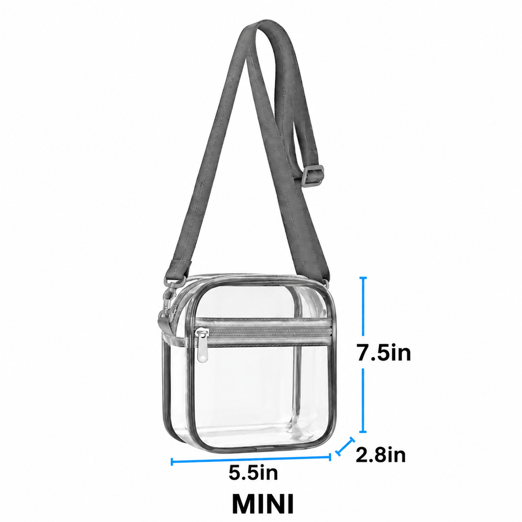 Clear Messenger Crossbody Bag