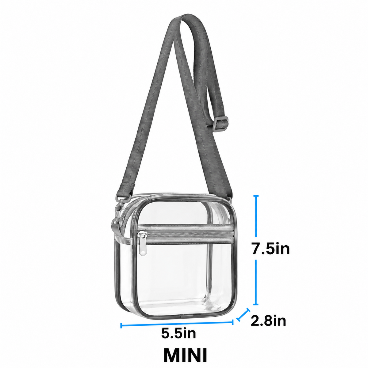 Clear Messenger Crossbody Bag