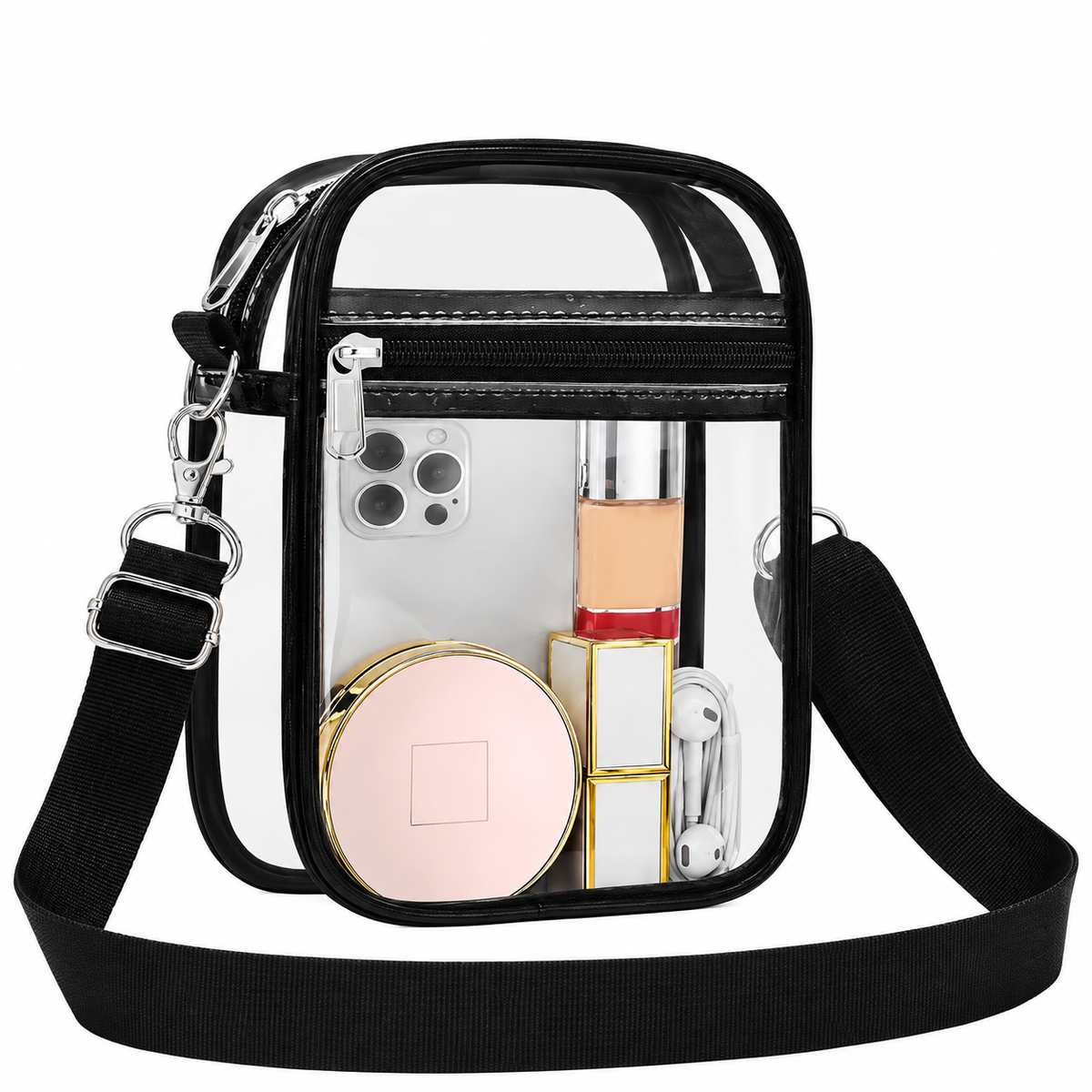 Clear Messenger Crossbody Bag